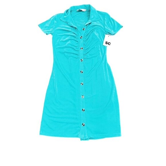 SO Slinky Bodycon Polo Dress Green Size XS New with Tags - Picture 3 of 8